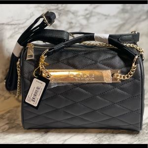 Bebe Abigail Barrel Satchel Bag